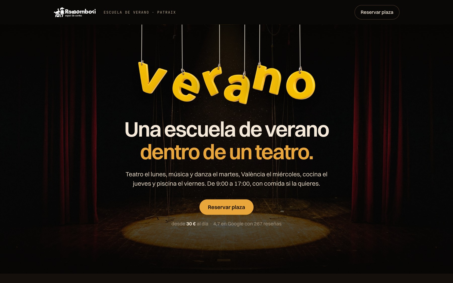 The Espai Rebombori website
